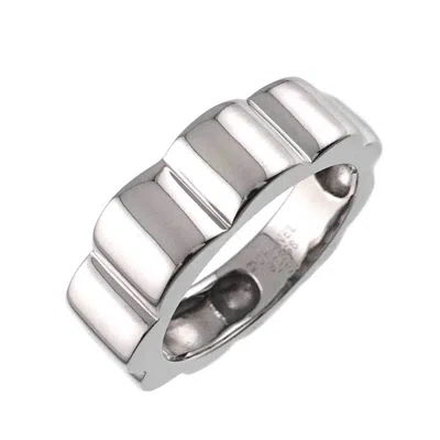 Pre-owned Chanel White Gold (18k) Band Ring ()