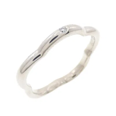 Pre-owned Chanel White Gold (18k) Band Ring ()