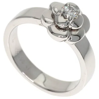 Pre-owned Chanel White Gold (18k) Band Ring ()