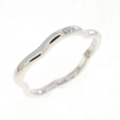 Pre-owned Chanel White Gold (18k) Band Ring ()