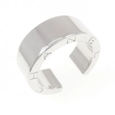 Pre-owned Chanel White Gold (18k) Band Ring ()