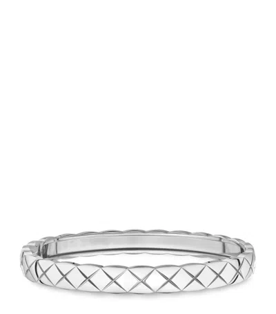 Pre-owned Chanel White Gold Coco Crush Bracelet