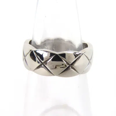 Pre-owned Chanel White Gold White Gold (18k) Band Ring ()