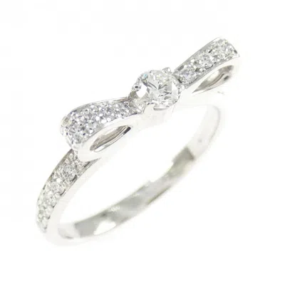 Pre-owned Chanel White Gold White Gold (18k) Band Ring ()