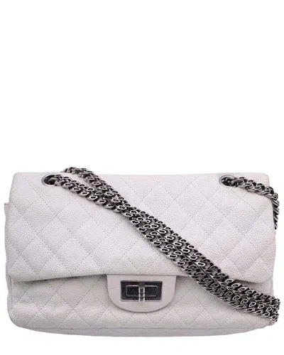 Pre-owned Chanel White Leather Shoulder Bag 2.55 (authentic Pre-loved)