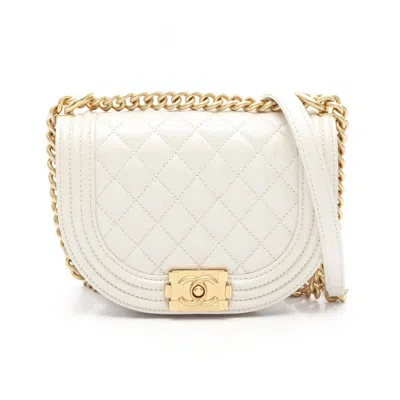 Pre-owned Chanel White Leather Shoulder Bag ()