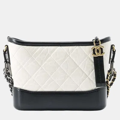 Pre-owned Chanel White Leather Small Gabrielle Shoulder Bag
