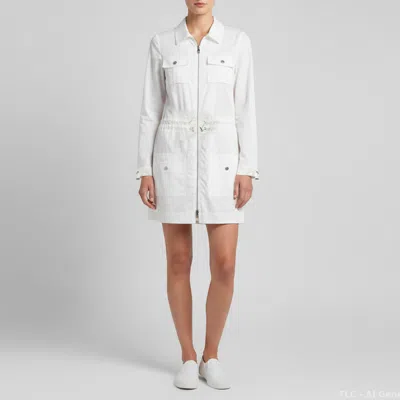 Pre-owned Chanel White Nylon Windbreaker Long Jacket S