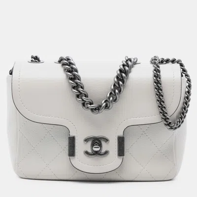 Pre-owned Chanel White Paris-greece Calfskin Archi Chic Flap