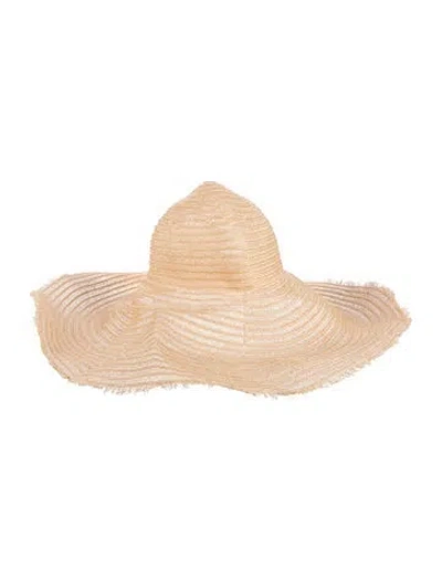 Pre-owned Chanel Wide Brim Summer Hat In Neutrals