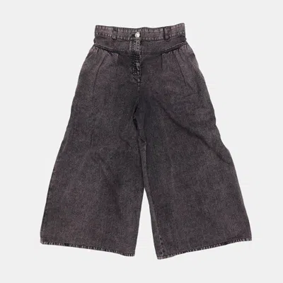 Pre-owned Chanel Wide Denim Pants Size 40