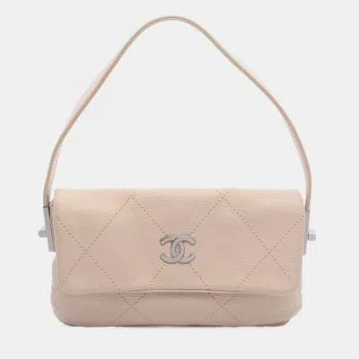 Pre-owned Chanel Wild Stitch Pink Leather Shoulder Bag