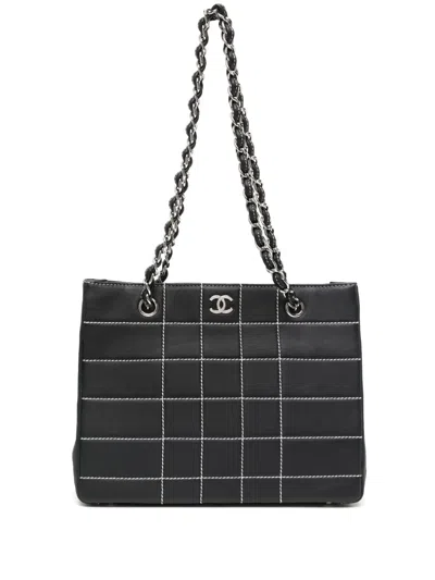 Pre-owned Chanel Wild Stitch Shoulder Bag In Black