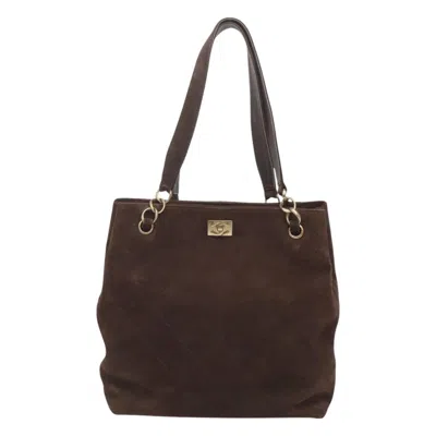 Pre-owned Chanel Wild Stitch Suede Shoulder Bag () In Brown