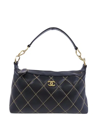 Pre-owned Chanel Wild Stitch Tote Bag In Black