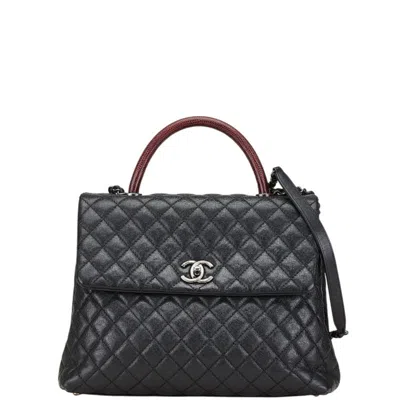 Pre-owned Chanel Wine Grained Calfskin Handbag Shoulder Bag () In Multi
