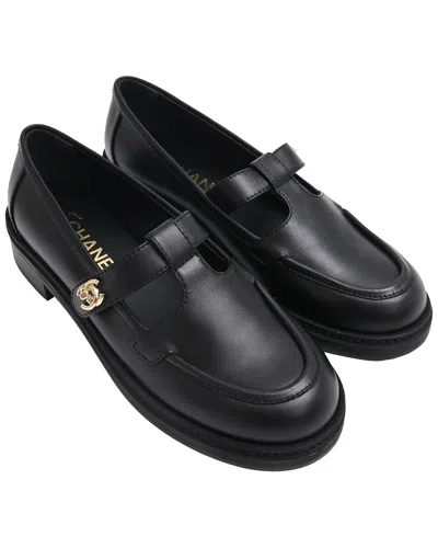 Pre-owned Chanel Women's Calfskin Leather Cc Turnlock Moccasin (authentic Pre-loved)
