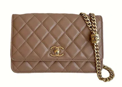 Pre-owned Chanel Women's  Adjustable Strap Woc In Beige (ap3043)