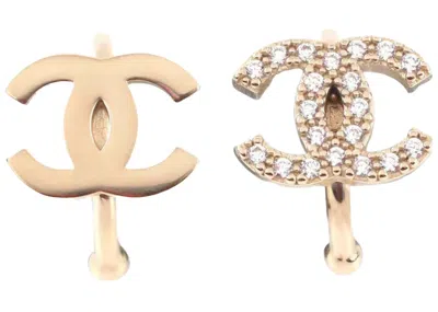 Pre-owned Chanel Women's  Cc Lip Rings In Glod