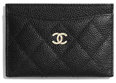 Pre-owned Chanel Women's  Classic Card Holder In Black