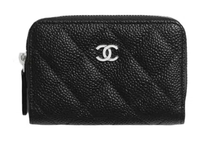 Pre-owned Chanel Women's  Classic Zipped Coin Purse In Black (ap0216)