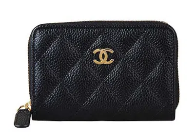 Pre-owned Chanel Women's  Classic Zipped Coin Purse In Black (ap0216)