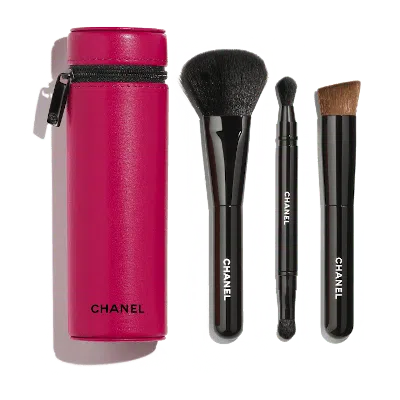 Pre-owned Chanel Women's  Codes Couleur Limitededition Collection Of 3 Essential Brushes In 143/diva