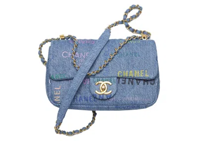 Pre-owned Chanel Women's  Flap Bag Small In Blue