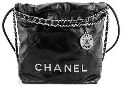 Pre-owned Chanel Women's  Mini 22 Bag In Black (as3980)