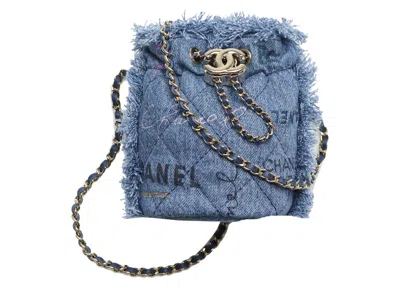 Pre-owned Chanel Women's  Mini Bucket With Chain In Blue
