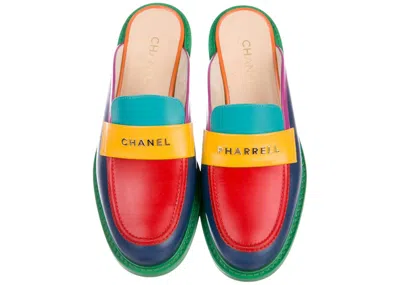 Pre-owned Chanel Women's  Mules Pharrell Sneakers In Colored In Multi