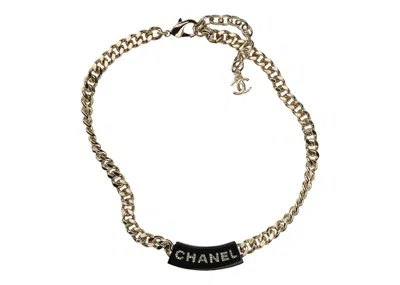 Pre-owned Chanel Women's  Necklace Ab9374 In Gold/black