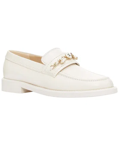 Pre-owned Chanel Women's Leather Cc Heart Flower Charm Chain Leather Loafer (authentic Pre-loved)
