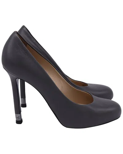 Pre-owned Chanel Women's Leather Cc Round-toe Pump (authentic Pre-loved)