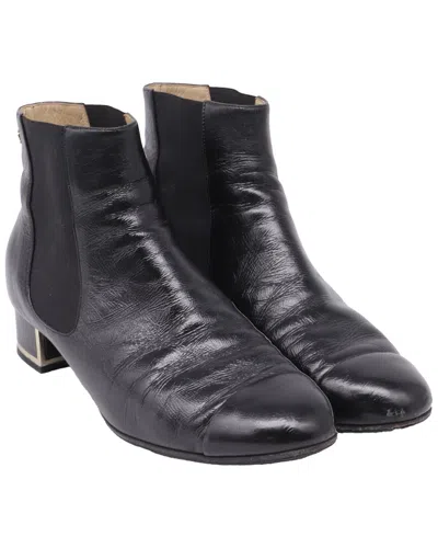 Pre-owned Chanel Women's Leather Chelsea Boot (authentic Pre-loved)