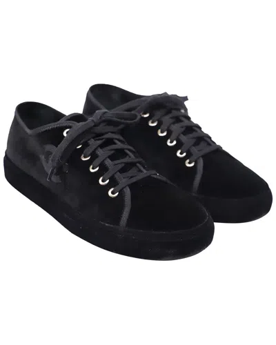 Pre-owned Chanel Women's Leather Interlocking Cc Logo Sneaker (authentic Pre-loved)