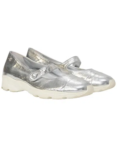 Pre-owned Chanel Women's Leather Mary Jane Sneaker (authentic Pre-loved)