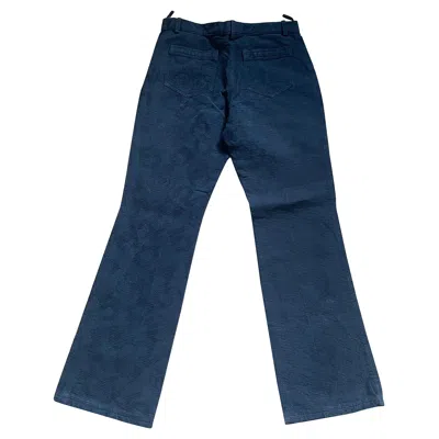 Pre-owned Chanel Women's Monogram Logo Cc Jeans Pants Size 36 Rare Vintage Style In Purple