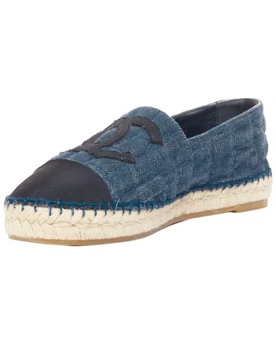 Pre-owned Chanel Women's Patent Leather Animal Espadrille (authentic Pre-loved)