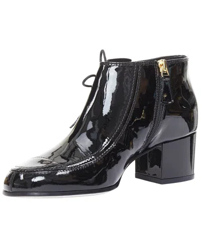 Pre-owned Chanel Women's Patent Leather Cc Ankle Bootie (authentic Pre-loved)