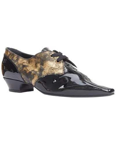 Pre-owned Chanel Women's Patent Leather Runway Forest Fairies Pointed Square Toe Cc  Oxford (authentic Pre-lov