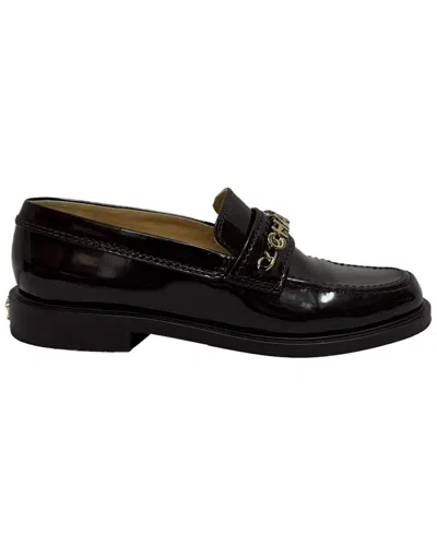 Pre-owned Chanel Women's Patent Leather Shiny Logo Loafer (authentic Pre-loved)