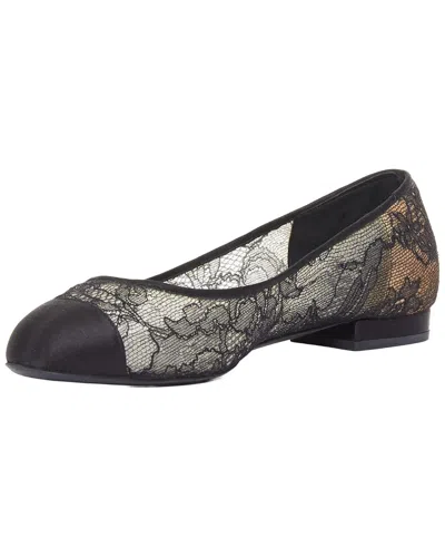 Pre-owned Chanel Women's Synthetic Cc Logo Lace Ballet Flat (authentic Pre-loved)