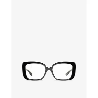 Pre-owned Chanel Womens Black Ch3502b Square-frame Acetate Optical Glasses