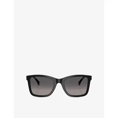 Pre-owned Chanel Womens  Ch5551u Polarised Rectangle-frame Acetate Sunglasses