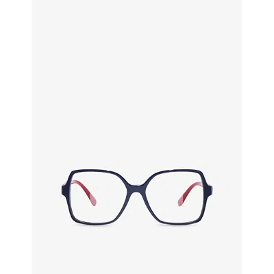 Pre-owned Chanel Womens  Ch3473 Square-frame Acetate Optical Glasses In Blue