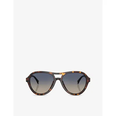 Pre-owned Chanel Womens  Ch5552u Polarised Pilot-frame Acetate Sunglasses