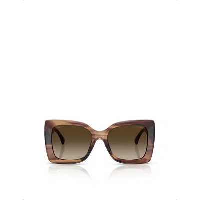 Pre-owned Chanel Womens  Ch5555 Square-frame Tortoiseshell Acetate Sunglasses In Brown