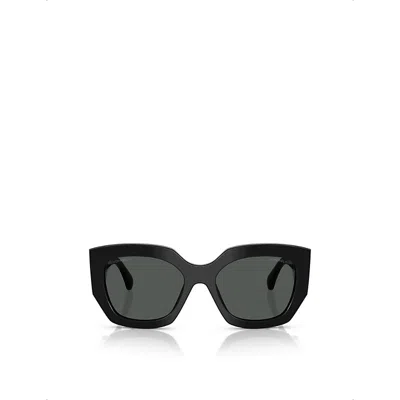 Chanel Womens Ch5545h Cat-eye Acetate Sunglasses Black