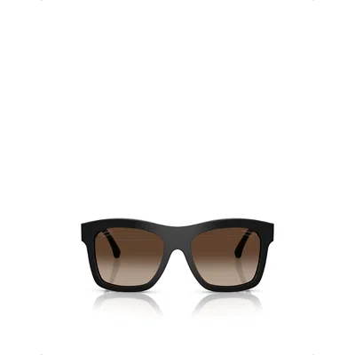 Pre-owned Chanel Womens  Ch5533 Polarised Square-frame Acetate Sunglasses In Black